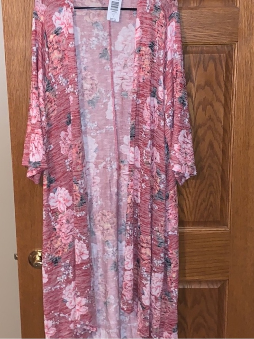 torrid Pink Floral Long Open Front Cardigan Kimono